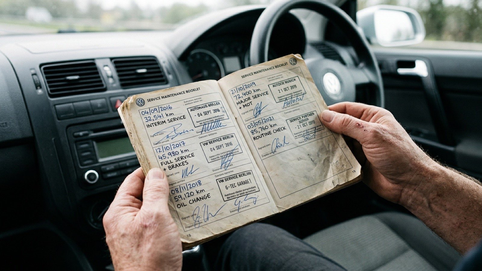 Hoe je een onderhoudshistorie leest, en welke gaten dealbreakers zijn